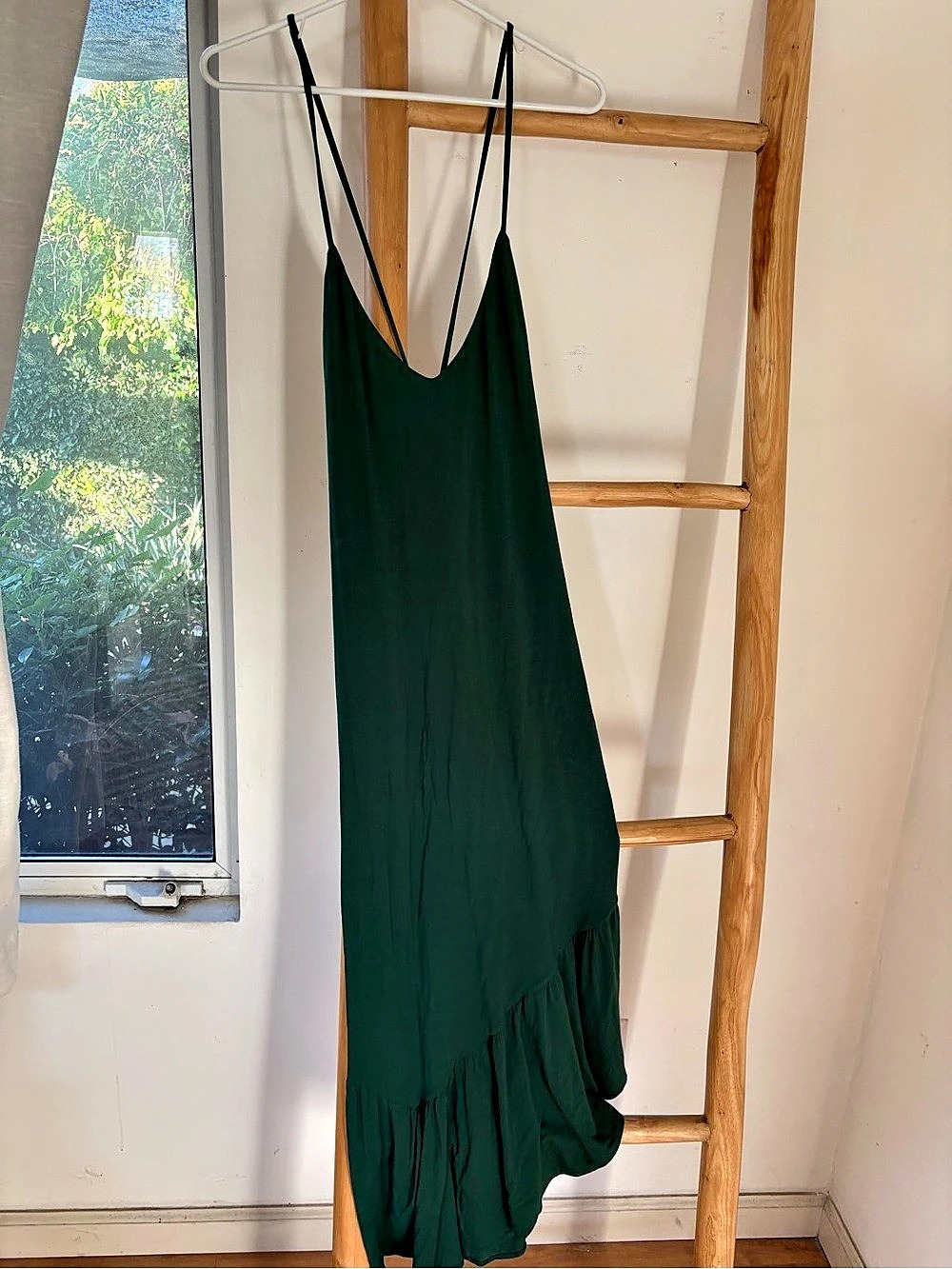 Lovers + Friends Maxi Tie-Back Dress in Green Size Large Like New